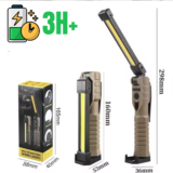 مصباح عمل قابل للطي بزاوية 180° مع مغناطيس