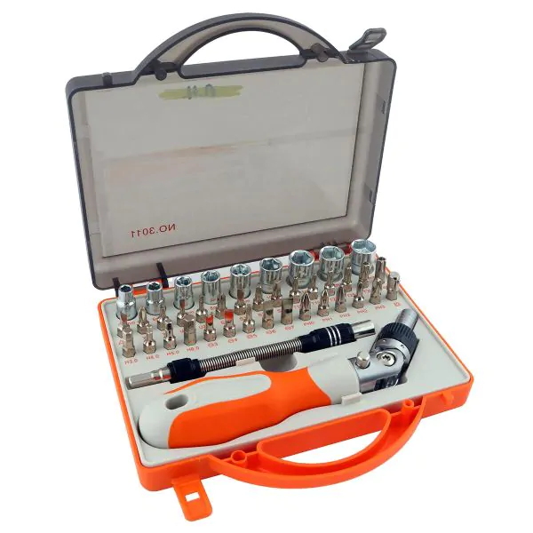 علبة مفكات احترافية متعددة الرؤوس – مجموعة أدوات يدوية 41 في 1