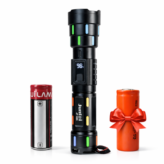 كشاف يدوي قوي مع شاشة رقمية - الصورة 4