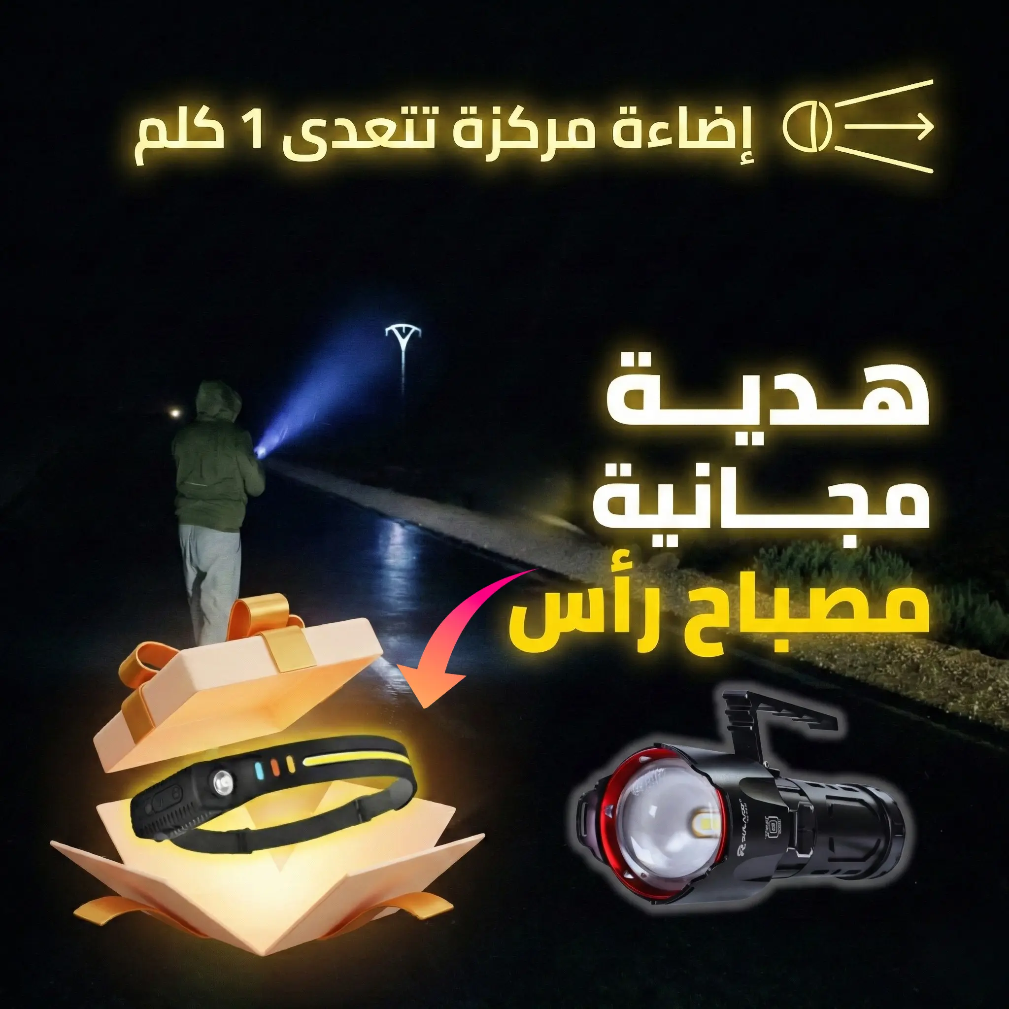 مصباح Ruilang RL-2406 متعدد الوظائف – قوة إضاءة خارقة مع زووم! - الصورة 2